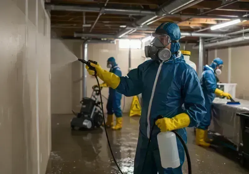 Basement Sanitization and Antimicrobial Treatment process in Melrose Park, IL