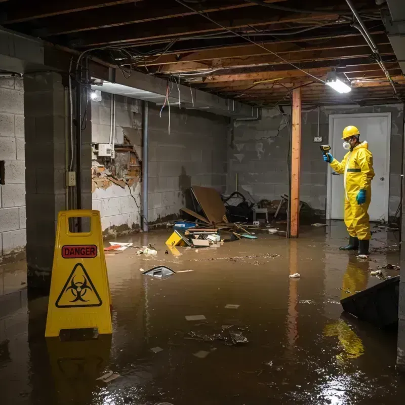 Flooded Basement Electrical Hazard in Melrose Park, IL Property